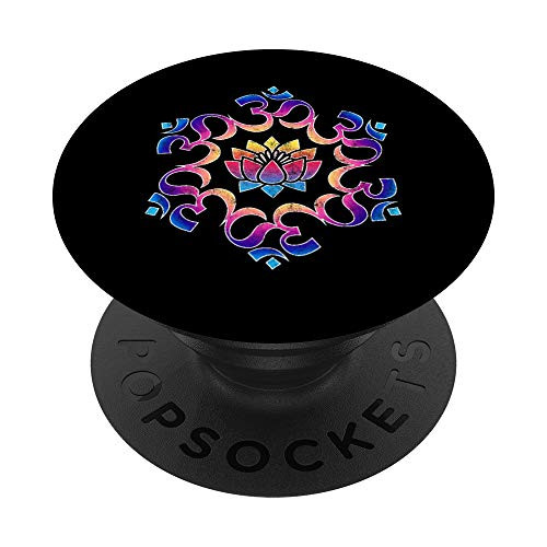 Om mantra symbol mandala lotus flower Buddhism yoga PopSockets Swappable PopGrip Om mantra symbol mandala lotus flower Buddhism yoga PopSockets Swappable PopGrip