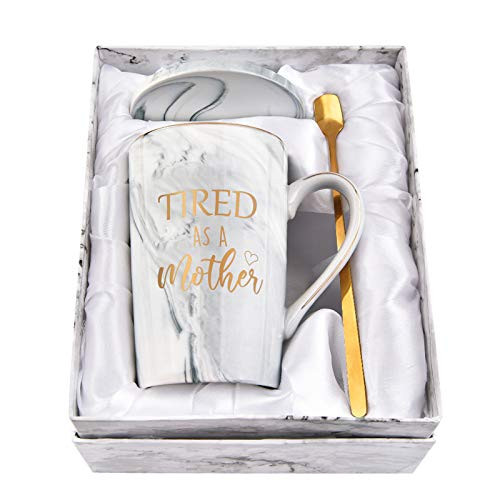 Tired As a Mother Mug Tired Mug for Mom Best Gift for Mom for Women from Daughter Son Mom Gifts for Mothers Day Christmas Birthday Anniversary Marble Coffee Mug with Box Spoon Coaster 14 Oz Gray Tired As a Mother Mug Tired Mug for Mom Best Gift for Mom for Women from Daughter Son Mom Gifts for Mothers Day Christmas Birthday Anniversary Marble Coffee Mug with Box Spoon Coaster 14 Oz Gray