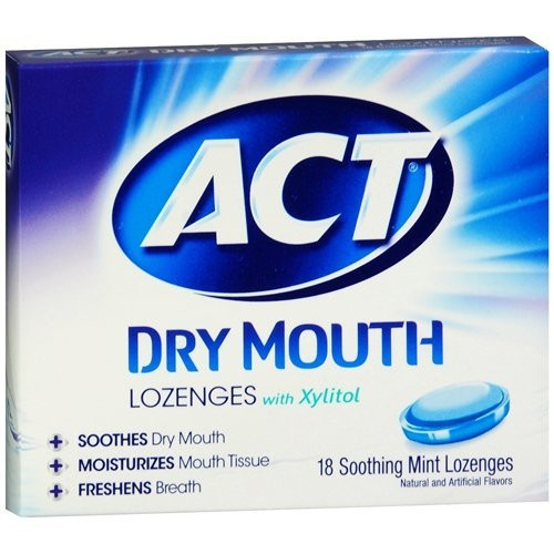 ACT Total Care Dry Mouth Lozenges Mint 18 ea -Pack of 2-