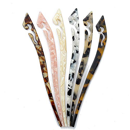 ZYJC Hair Sticks Fashion Headwear Girls Women Headdress Hair Sticks Hairpin Chopsticks Leopard Hair Clips-G-