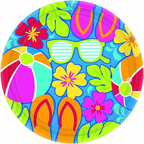 AmscanSummer Splash Party Dessert Plates 7" 18 Ct.