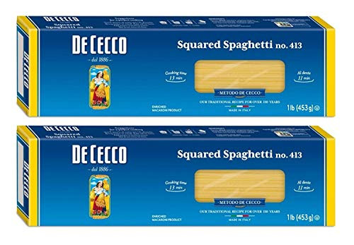 De Cecco Semolina Pasta Square Spaghetti 413 1 Lb - 2 Pack - De Cecco Semolina Pasta Square Spaghetti 413 1 Lb - 2 Pack -