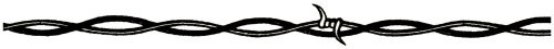 Trimbrite R65153 Rebel Barbwire-B 1-2"" X36'
