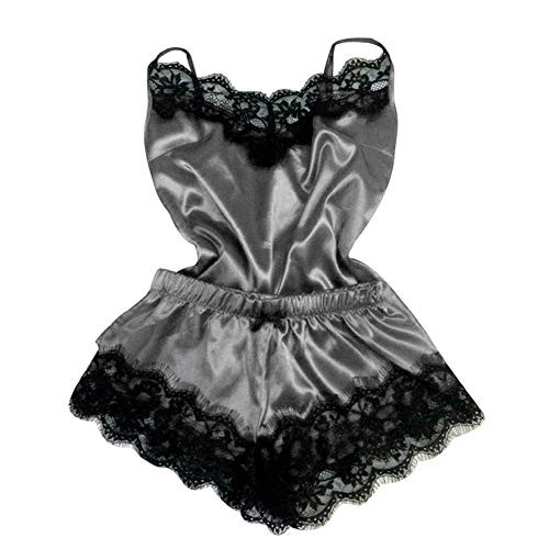 GuangYuan Lingerie Fashion Sexy Lace Sleepwear Lingerie Temptation Babydoll Underwear Nightdress-GrayL- GuangYuan Lingerie Fashion Sexy Lace Sleepwear Lingerie Temptation Babydoll Underwear Nightdress-GrayL-