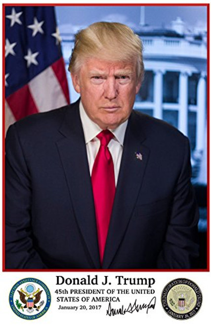 Gull Print Donald Trump Inaugural Portrait with Presidential and Inaugural Seals 11 x 17 Gull Print Donald Trump Inaugural Portrait with Presidential and Inaugural Seals 11 x 17