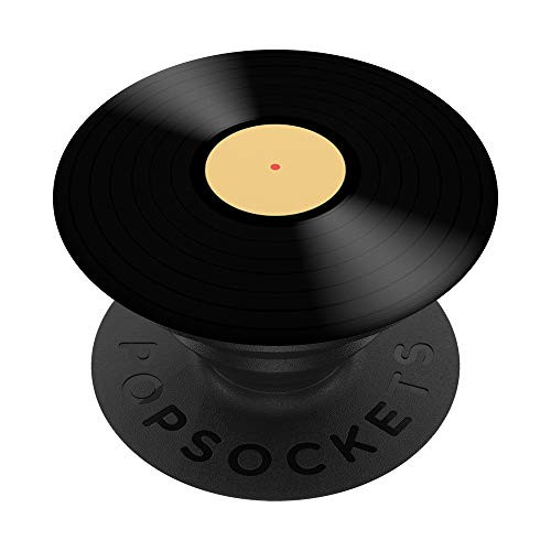 Retro Vinyl Record Black Music Vintage PopSockets PopGrip- Swappable Grip for Phones and Tablets Retro Vinyl Record Black Music Vintage PopSockets PopGrip- Swappable Grip for Phones and Tablets