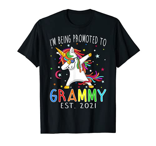 I'm Being Promoted To Grammy Est 2021 Unicorn T-Shirt I'm Being Promoted To Grammy Est 2021 Unicorn T-Shirt