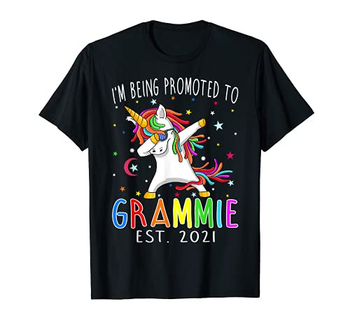 I'm Being Promoted To Grammie Est 2021 Unicorn T-Shirt I'm Being Promoted To Grammie Est 2021 Unicorn T-Shirt