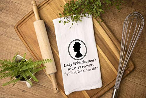 Lady Whistledown's Society Papers Bridgerton Inspired Kitchen Towels
