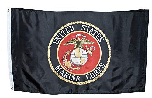 usep Black USMC Marines Marine Corps 12x18 Boat Flag