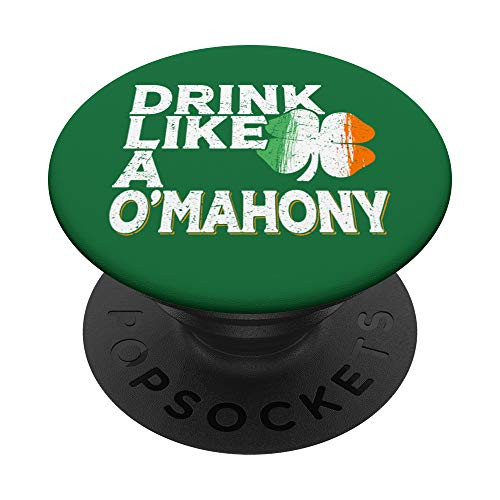 Drink Like a O'Mahony St Patrick's Day Beer Gift PopSockets PopGrip- Swappable Grip for Phones  and  Tablets