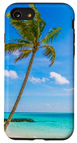 iPhone SE -2020- - 7 - 8 Tropical Ocean Beach Palm Tree Case