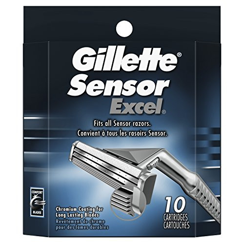 Gillette Sensor Excel Men's Razor Blade Refills 10 Count