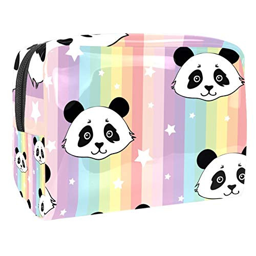 Panda Rainbow Cosmetic Bag for Women Large Makeup Bag 18.5x7.5x13cm-7.3x3x5.1in-L xW xH- Toiletry Wash Bag Portable Panda Rainbow Cosmetic Bag for Women Large Makeup Bag 18.5x7.5x13cm-7.3x3x5.1in-L xW xH- Toiletry Wash Bag Portable