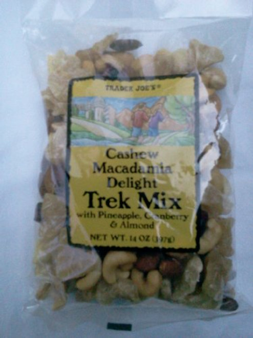 Trader Joes Cashew Macadamia Delight Trek Mix with Pineapple Cranberry and Almond Trader Joes Cashew Macadamia Delight Trek Mix with Pineapple Cranberry and Almond