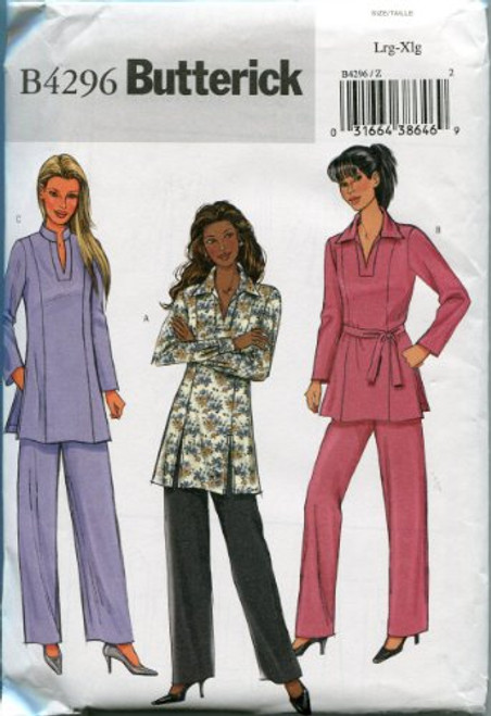 Butterick Sewing Pattern B4296 Sizes L-XL Misses'-Misses' Petite Tunic Belt and Pants
