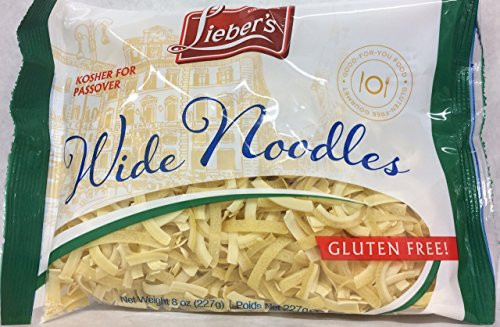 Lieber's Wide Noodles Gluten Free Kosher For Passover 8 Oz. Pack Of 3.