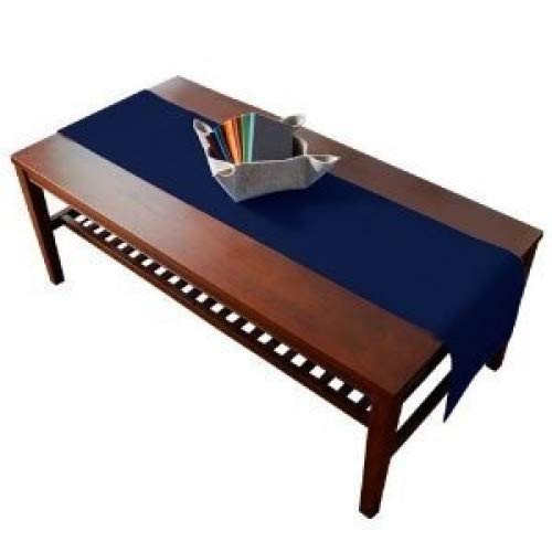 Mainstay Navy Blue Ribbed Table Runner - 72" L X 13" W