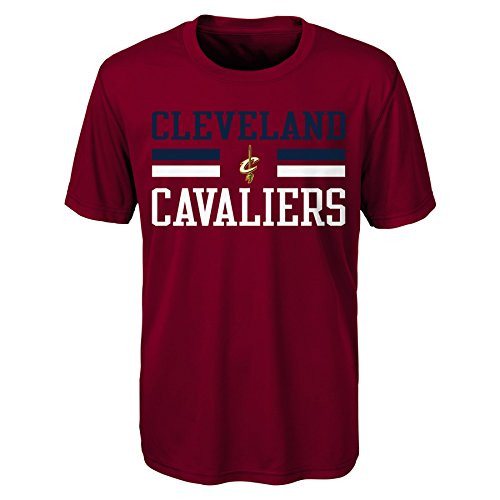 NBA Youth 8-20 Cavaliers performance Short sleeve Tee L-14-16- Burgundy