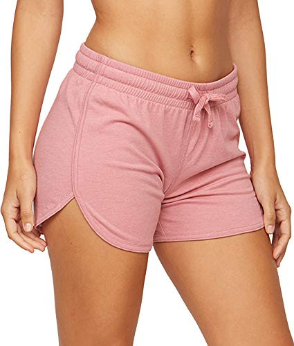 Colosseum Active Women's Simone Cotton Blend Yoga and Running Shorts -Foxglove Medium-