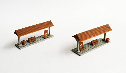 Outland Models Train Railway Layout Small Station Passenger Platform x2 N Scale