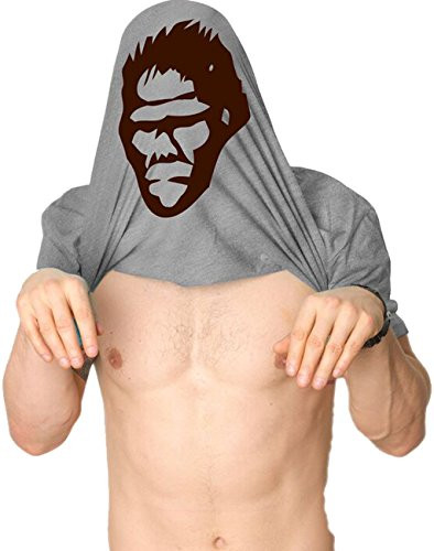 Ask Me About My Bigfoot T Shirt Funny Graphic Sasquatch Flip Shirts Yeti Humor -Light Heather Grey- - 3XL