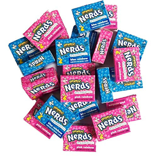 Nerds Wonka Candy Mini Boxes Pink Rainbow And Blue Rainbow Hoppin' Herds Fun Size -Pack Of 2 Pound- Nerds Wonka Candy Mini Boxes Pink Rainbow And Blue Rainbow Hoppin' Herds Fun Size -Pack Of 2 Pound-