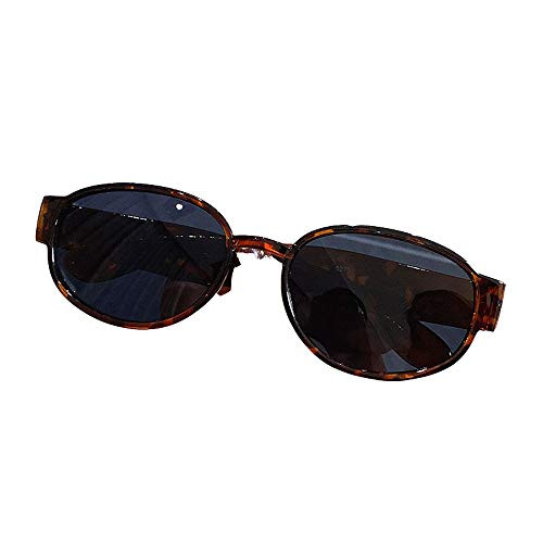 Laiqian Womens Mens Vintage Candy Oval Sunglasses Retro Driving Glasses Fashion Gold Thick Frame Protection Shades Sunglass with Case