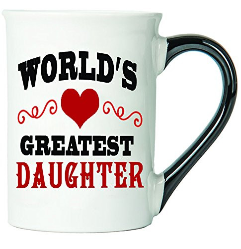 Cottage Creek Coffee Mug Large 18 Oz White Ceramic World's Great Daughter Coffee Mug Daughter Mug Best Daughter Coffee Cup -White-