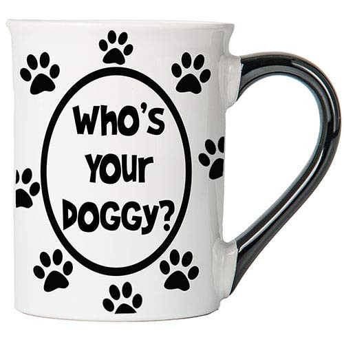 Cottage Creek Coffee Mug Who's Your Doggy? Coffee Mug Large Ceramic 16oz Dog Coffee Cup Dog Mug Dog Mugs for Dog Lovers Dog Mom Mug Dog Dad Mug -White-