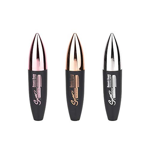 Romantic Beauty Long Lasting Waterproof Mascara - Blackest Black - No Clump - Volumizing Water Resistant- Cruelty Free - Set of 3