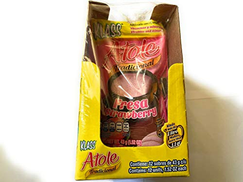 Atole Fresa Strawberry hot drink mix 12-pack 1.52 oz Atole Fresa Strawberry hot drink mix 12-pack 1.52 oz