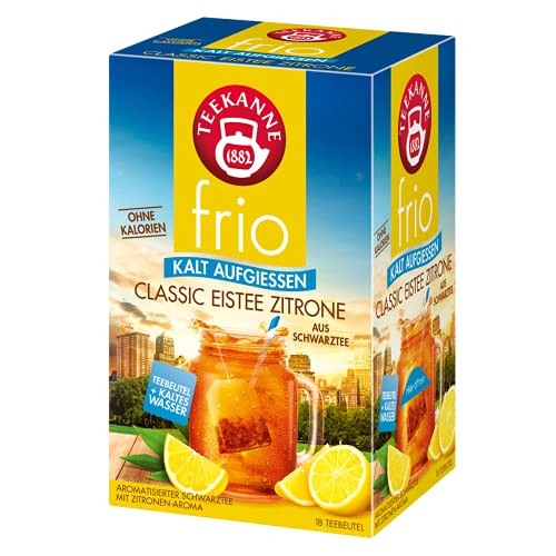 Classic Lemon Ice Tea  Black Tea with Lemon Aroma  18 Tea Bags  Sugar-Free  Low Calorie  Full Taste  Teekanne  Germany