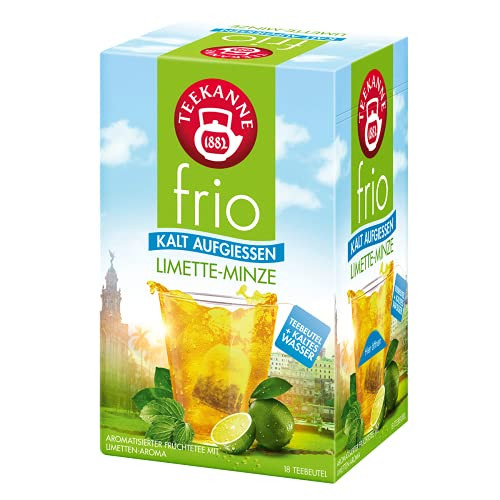 Lime Mint Fruit Ice Tea  18 Tea Bags  Sugar-Free  Low Calorie  Full Taste  Teekanne  Germany