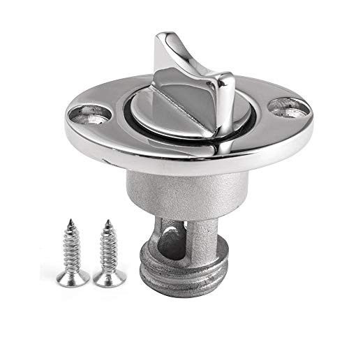 YUSOVE Oval Garboard Drain PlugMarine 316 Stainless Steel Drain Plug Fits 1" Holewith Waterproof O Seal RingBoat Transoms Garboard Drain Plug