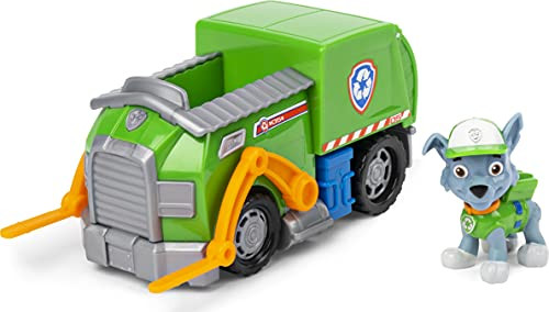 Paw Patrol Rockys Recycle Truck Vehicle with Collectible Figure for Kids Aged 3 and Up