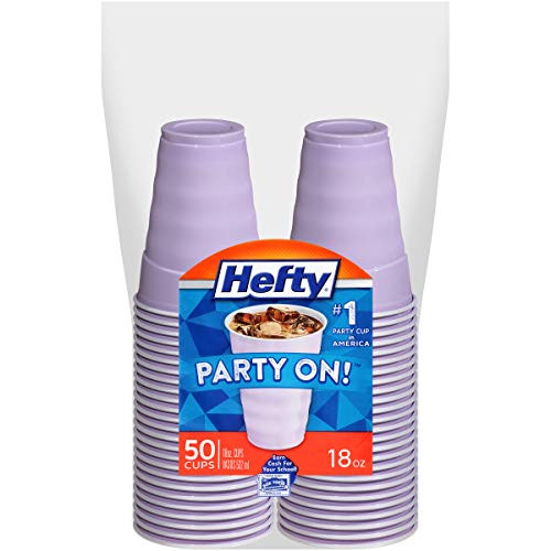 Hefty Violet Disposable Party On Plastic Cups 18 oz 50 Count
