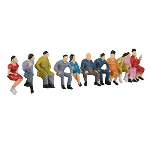 lahomia 50-Piece O Scale All Seated People Sitting Figures Passengers Different Pose
