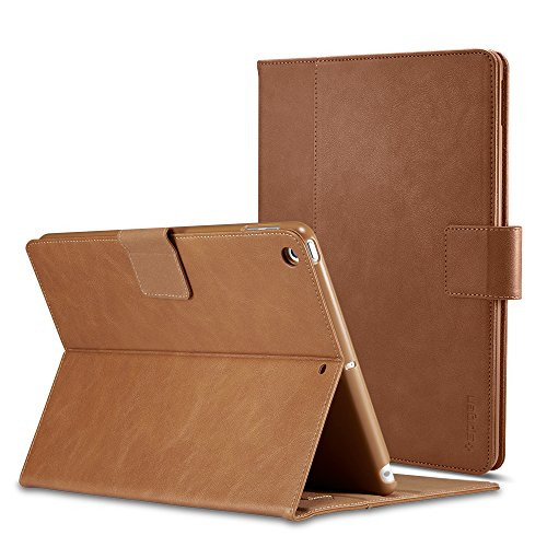Spigen Stand Folio Works with iPad 9.7 Case iPad Case (2017/2018) - Brown