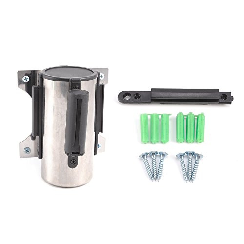 Crowd Control Barrier with Retractable Belt 10ft - 3m Fixed Wall Mount Retractable Belt Barrier Steel Case