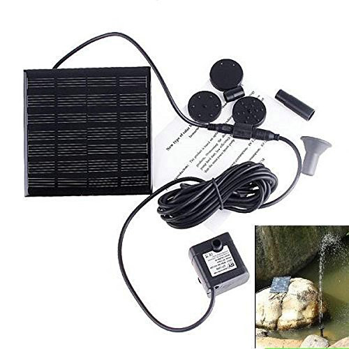 Aoile Solar Powered Fountain Pump 7V Energy-Saving Submersible Solar Water Pumps for Garden Pond