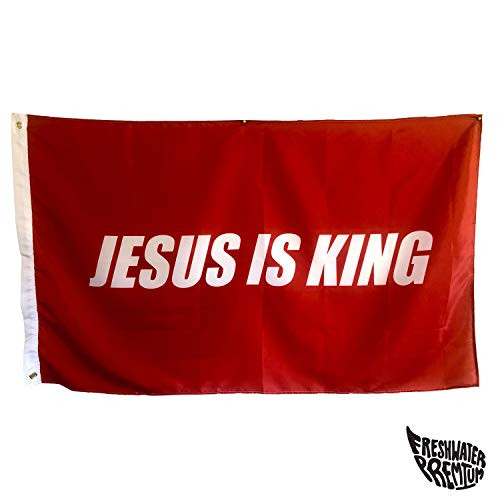 The Original Jesus is King Flag - Christian Flag - 3x5 Foot Polyester Indoor Outdoor Flag - Premium Abrasion Resistant Jesus Flag