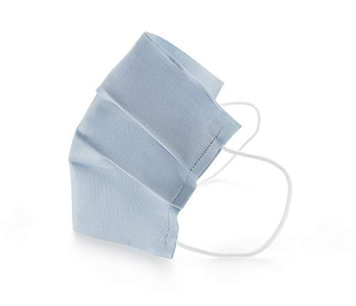 2 Pack ROLL DRAP Reusable 100 percent Cotton Kids Face Masks Cotton Double Layer Washable Face Mask Breathable Reusable Face Mask -10-12 years blue-