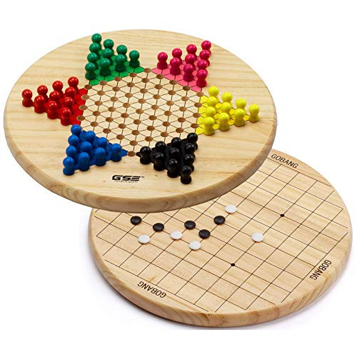 2-in-1 Wooden Chinese Checkers & Gobang (Five in a Row) Family Board Game Combo Set 2-in-1 Wooden Chinese Checkers & Gobang (Five in a Row) Family Board Game Combo Set
