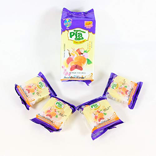 Banh Pia Pia Cake Hopia Cake Tan Hue Vien - Saigon Gourmet Taro  and  Durian Flavors 14 Oz -Pack of 1-