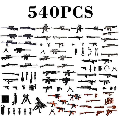 Lingxuinfo Military Army Weapons and Accessories Set for Minifigures, 540Pcs Weapons Accessories Building Block Figure Weapon Accessories Block Building Toy Sets Compatible with Major Brand Lingxuinfo Military Army Weapons and Accessories Set for Minifigures, 540Pcs Weapons Accessories Building Block Figure Weapon Accessories Block Building Toy Sets Compatible with Major Brand