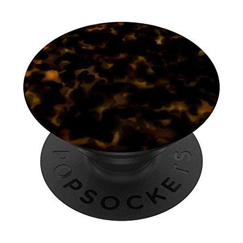 Tortoise shell - Dark Tortoiseshell dark animal print PopSockets PopGrip- Swappable Grip for Phones  and  Tablets