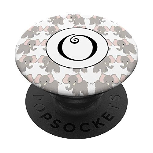 Baby Elephant Pop Socket - Cute Popsocket Monogram Letter O PopSockets Grip and Stand for Phones and Tablets