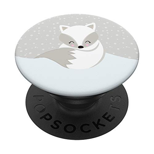 Cute Kawaii Arctic Fox PopSockets Grip and Stand for Phones and Tablets