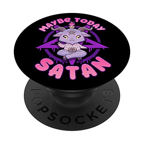 Maybe Today Satan I Anime Pastel Goth Baphomet PopSockets PopGrip- Swappable Grip for Phones  and  Tablets